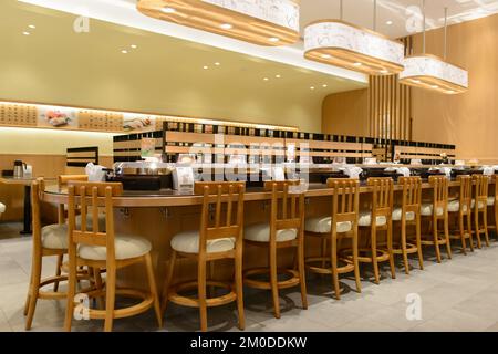 SHENZHEN, CHINA-APRIL 13: cafe interior on April 13, 2014 in Shenzhen, China. ShenZhen is regarded as one of the most successful Special Economic Zone Stock Photo