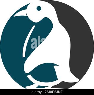 Penguin logo template Icon Illustration Brand Identity Stock Vector