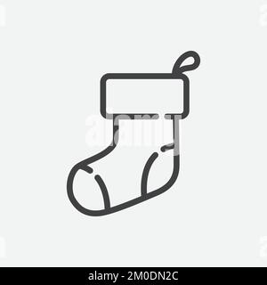 Christmas sock icon. Christmas and new year design element. Vector illustration Stock Vector