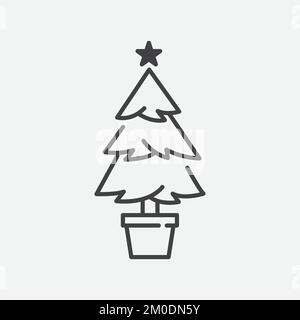 Fir tree icon. Christmas tree flat design symbol. Christmas and new year design element. Christmas tree decoration. Vector illustration Stock Vector