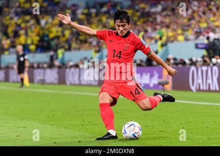 Doha, Qatar. 05th Dec, 2022. South Korea's 974 Hong Chul Stadium during a match between Brazil and South Korea, valid for the round of 16 of the World Cup, held at 974 Stadium in Doha, Qatar. (Marcio Machado/SPP) Credit: SPP Sport Press Photo. /Alamy Live News Stock Photo