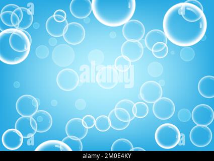 abstract background bubble water liquid blue background vector illustration Stock Vector
