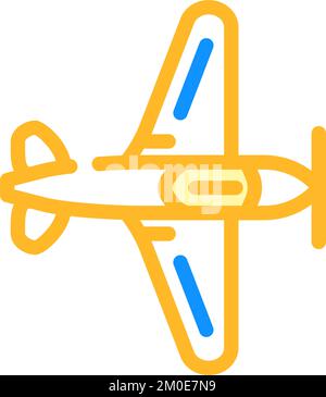 monoplane airplane aircraft color icon vector. monoplane airplane ...