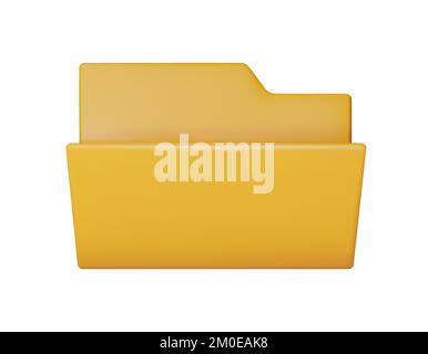 3D Empty Business Folder Isolated on White Stock Vector