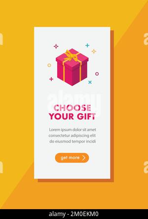 Choose your gift banner. Vector illustration Stock Vector