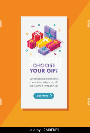 Choose your gift banner template. Vector illustration Stock Vector