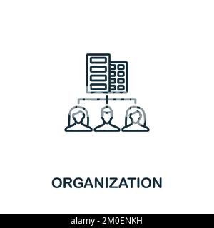 Organization icon. Monochrome simple Company Structure icon for templates, web design and infographics Stock Vector