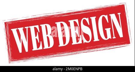 WEB DESIGN text written on red rectangle stamp sign. Stock Photo