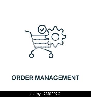Order Management icon. Monochrome simple Customer Relationship icon for templates, web design and infographics Stock Vector