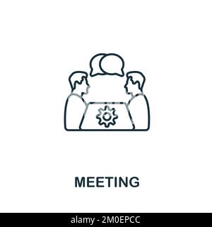 Meeting icon. Monochrome simple Company Structure icon for templates, web design and infographics Stock Vector