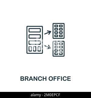 Branch Office icon. Monochrome simple Company Structure icon for templates, web design and infographics Stock Vector