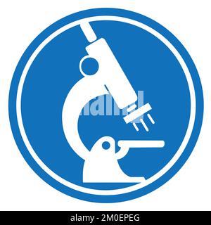 Microscope Logo for Laboratory Research and Development.EPS 10 Stock Vector