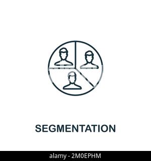 Segmentation icon. Monochrome simple Customer Relationship icon for templates, web design and infographics Stock Vector