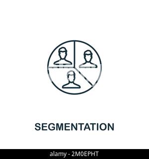 Segmentation icon. Monochrome simple Customer Relationship icon for templates, web design and infographics Stock Vector