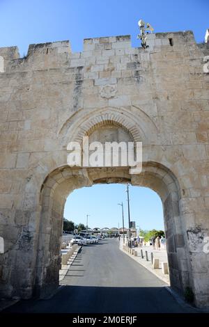 Dung gate in the Old city of Jerusalem, Israel. Stock Photo