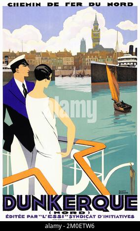 Vintage Travel Poster. Dunkerque. France by Roger Broders, 1930s ...