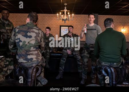 France, Brittany, Coetquidan, Guer on 2021-03-24. Report on the training of the Inter-Arms Military School in Saint-Cyr Coetquidan in Morbihan. The EM Stock Photo