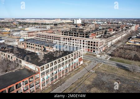 Packard Automotive Plant, Detroit, Michigan, USA Stock Photo