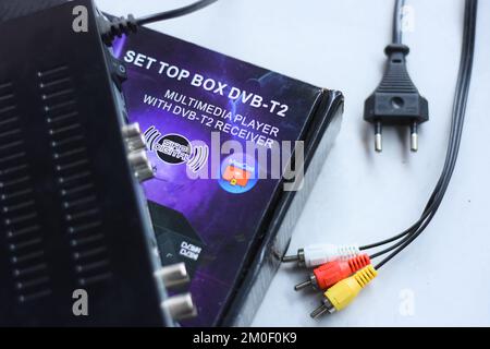 Digital Television Box Setup for Indonesia Stock Photo