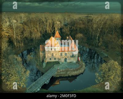 Historical castle in the village of Oporow, Poland. Stock Photo