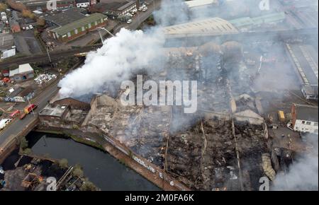 Firefighters at the scene of a major incident at a derelict factory in ...