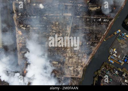 Firefighters at the scene of a major incident at a derelict factory in ...