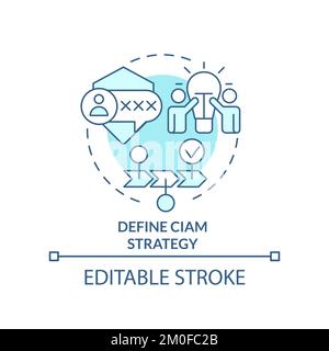 Define CIAM strategy turquoise concept icon Stock Vector