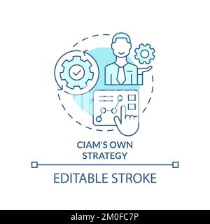 CIAM strategy turquoise concept icon Stock Vector