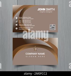 Professional business card design template for business or personal use Stock Vector