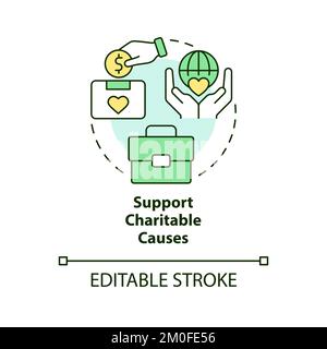 Support charitable causes concept icon Stock Vector