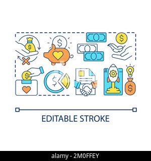 Company shares concept icon Stock Vector