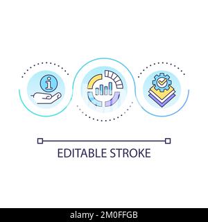 Data analytics loop concept icon Stock Vector