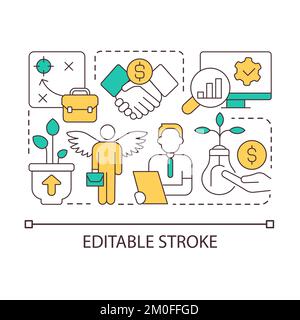 Business analyst concept icon Stock Vector