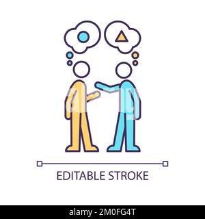 Interpretive bias RGB color icon Stock Vector