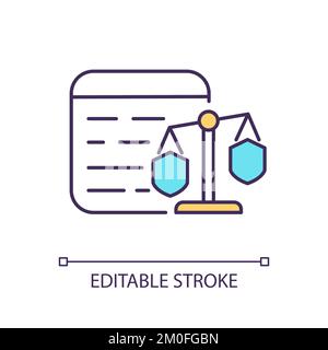 Measurement bias RGB color icon Stock Vector