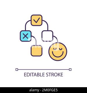 Brain blocking RGB color icon Stock Vector