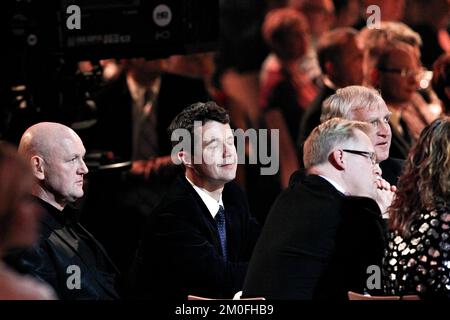 On January 7, 2012, Crown Prince Frederik of Denmark attended the 2012 DIF Sports Gala in Jyske Bank Boksen, Herning, Denmark. During the gala Crown Prince Frederik awarded champion swimmer Jeanette Ottesen the top prize, 'Best Sports Name of the Year'. (Ernst van Norde/POLFOTO) Stock Photo