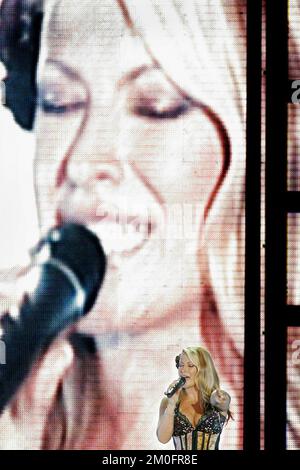 Anastacia in Copenhagen, where she gave a concert in front of 10,000 people in the Forum. The Danish newspaper 'Ekstra Bladet' gave her only 2 stars for her performance. Stock Photo
