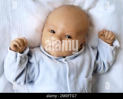 The little prince, one month old. The prince was born on oct. 15. 2005. The first son of the Danish Crown Prince Frederik and his wife Crown Princess Mary. Credit: Steen Evald/POLFOTO. MINIMUM PRICE EURO 150 ONLY FOR EDITORIAL USE. Stock Photo