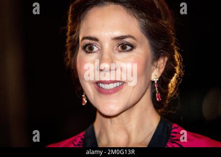 Crown Princess Mary attends a dinner on the occasion of the 70th anniversary of diplomatic relations between Indonesia and Denmark in Yogyakarta, Central Java on Thursday December 3rd 2019. Her Royal Highness Crown Princess Mary, Danish Minister of Development Cooperation Rasmus Prehn and UNFPA Executive Director Natalia Kanem visits Indonesia from the 2nd-4th of December 2019. In particular focusing on reproductive health and on the celebration of the 70th anniversary of diplomatic relations between Denmark and Indonesia. (Photo: Ida Marie Odgaard / Ritzau Scanpix) Stock Photo