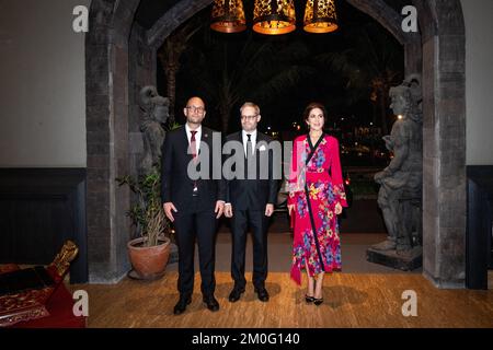 Crown Princess Mary attends a dinner on the occasion of the 70th anniversary of diplomatic relations between Indonesia and Denmark in Yogyakarta, Central Java on Thursday December 3rd 2019. Her Royal Highness Crown Princess Mary, Danish Minister of Development Cooperation Rasmus Prehn and UNFPA Executive Director Natalia Kanem visits Indonesia from the 2nd-4th of December 2019. In particular focusing on reproductive health and on the celebration of the 70th anniversary of diplomatic relations between Denmark and Indonesia. (Photo: Ida Marie Odgaard / Ritzau Scanpix) Stock Photo