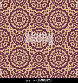 Seamless Royal Vector Pattern in Ottoman Style. Use for fabric prints, weaving, knitting, home decoration, fashion design and bedding patterns Stock Vector