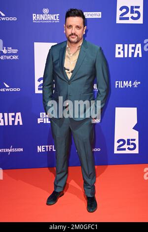 December 4th, 2022, London, UK. Jono McLeod arriving at the 25th British Independent Film Awards, Old Billingsgate, London. Credit: Doug Peters/EMPICS Stock Photo