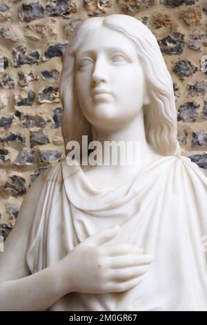 Religious Statues at Milton Abbey Church, Milton Abbas, Dorset, UK - John Gollop Stock Photo