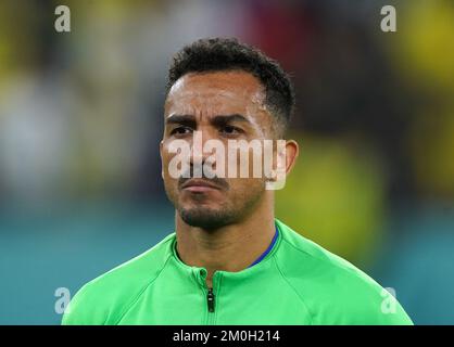 Brazil's Danilo during the FIFA World Cup Round of Sixteen match at Stadium 974 in Doha, Qatar. Picture date: Monday December 5, 2022. Stock Photo