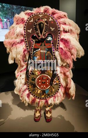 BLACK INDIANS EXHIBITION AT THE QUAI BRANLY MUSEUM Stock Photo