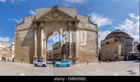 Italy, Apulia, Lecce, Porta Napoli Stock Photo