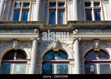 France, Meuse, Bar-le-Duc labeled City of Art and History, facade of the Caf? des Oiseaux Stock Photo