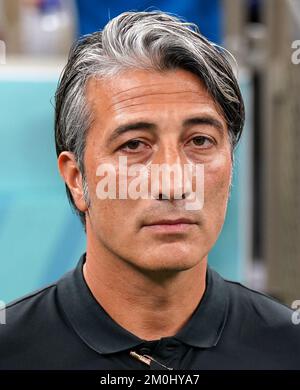 Switzerland manager Murat Yakin during the FIFA World Cup Round of Sixteen match at the Lusail Stadium in Lusail, Qatar. Picture date: Tuesday December 6, 2022. Stock Photo