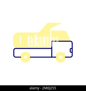 Garbage Truck Icon, Keep the City Clean Sincerely. Stock Vector